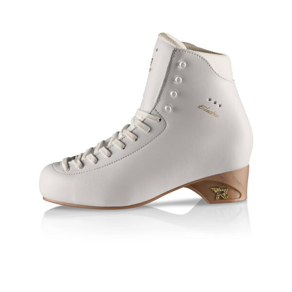Pattino da ghiaccio Risport Electra bianco visto di profilo.