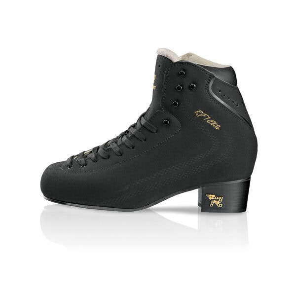 Pattino da ghiaccio Risport RF 1 Elite nero visto di profilo.