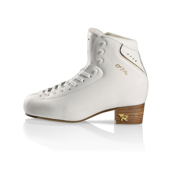 Pattino da ghiaccio Risport RF 3 Pro bianco visto di profilo.