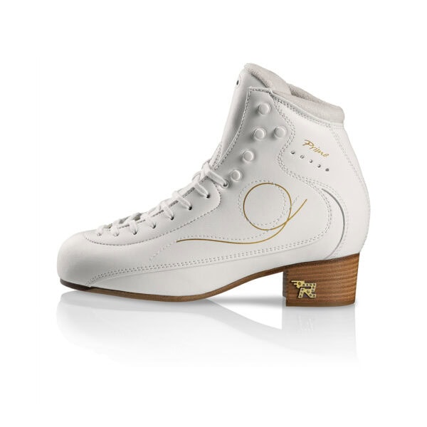 Pattino da ghiaccio Risport Royal Prime bianco visto di profilo.