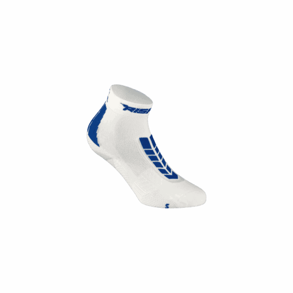 Risport technical socks in blue and white.