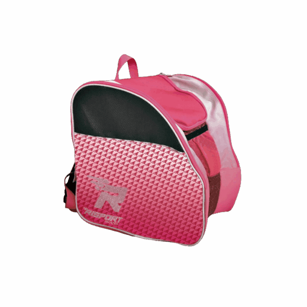 Zaino Risport rosa per pattini e attrezzatura.
